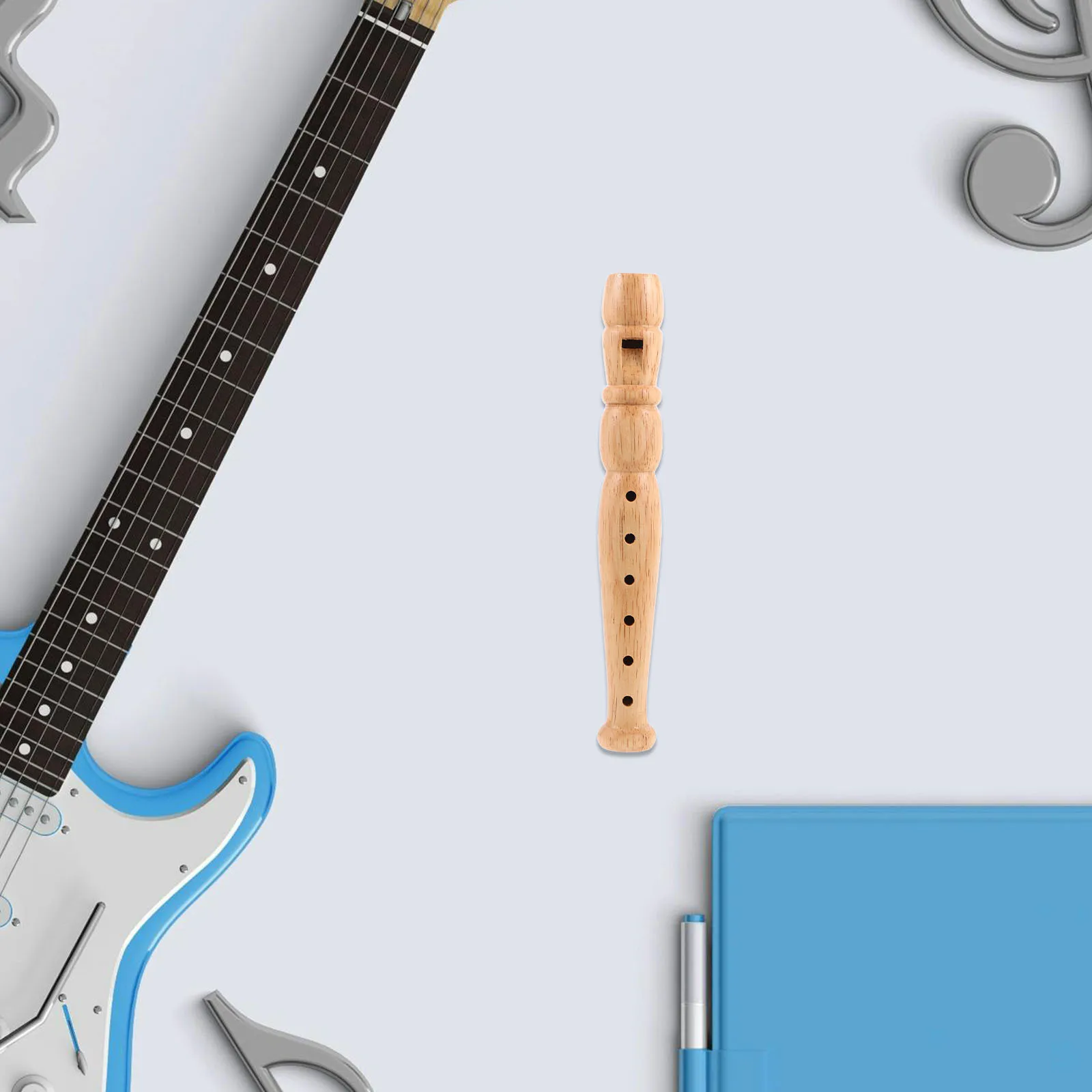 1pc Wooden 6-Hole Kids Recorder Beginner Flute Clear Sound Portable Musical Instrument For Children Wood Clarinet