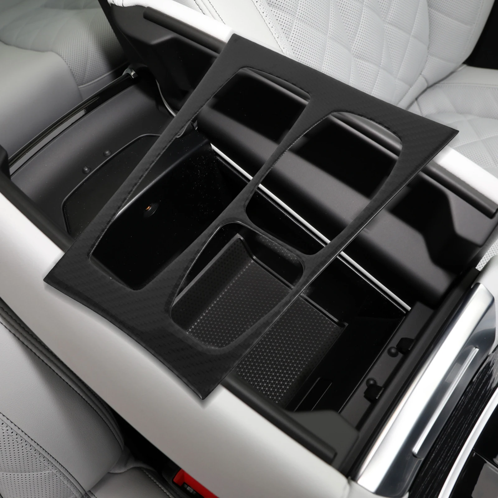 

Air Conditioning Panel Cover Black Carbon Fiber Center Console Trim X6 E70 Car Interior Accessories