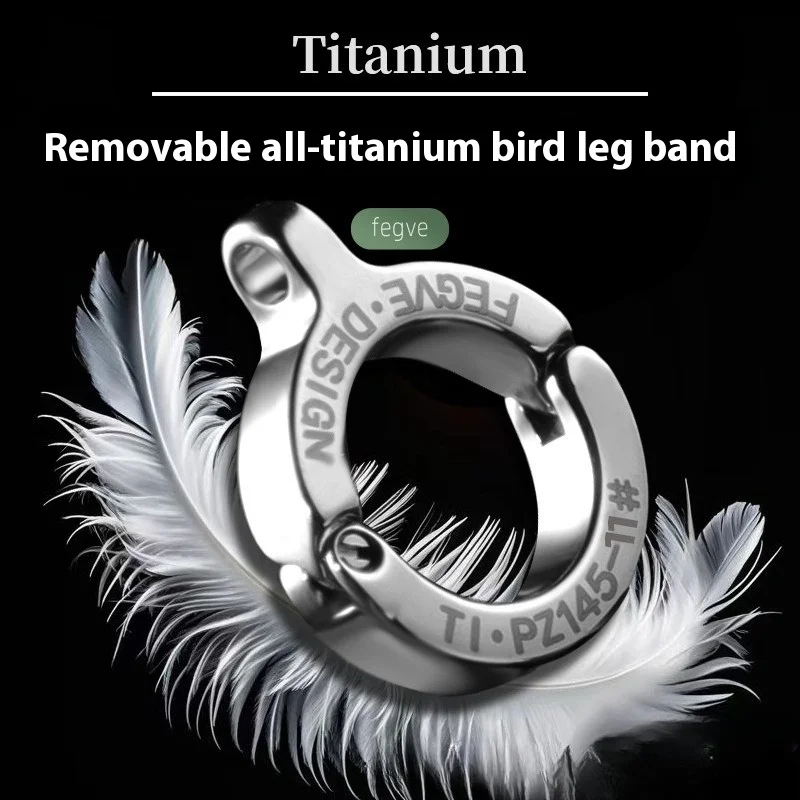 

Кольцо на ногу птицы из титанового сплава с полной быстросъемной функцией, не травмический летный поводок для птиц Eclectus Grey Cockatiel Mynah