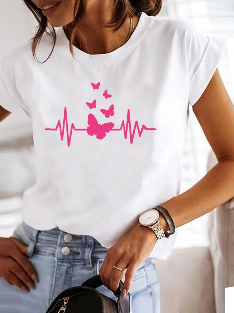 Women Summer Clothes Graphic T-shirt Fashion Short Sleeve Print Love Style 90s Trend Cute T Shirt Clothing Tee Female Top