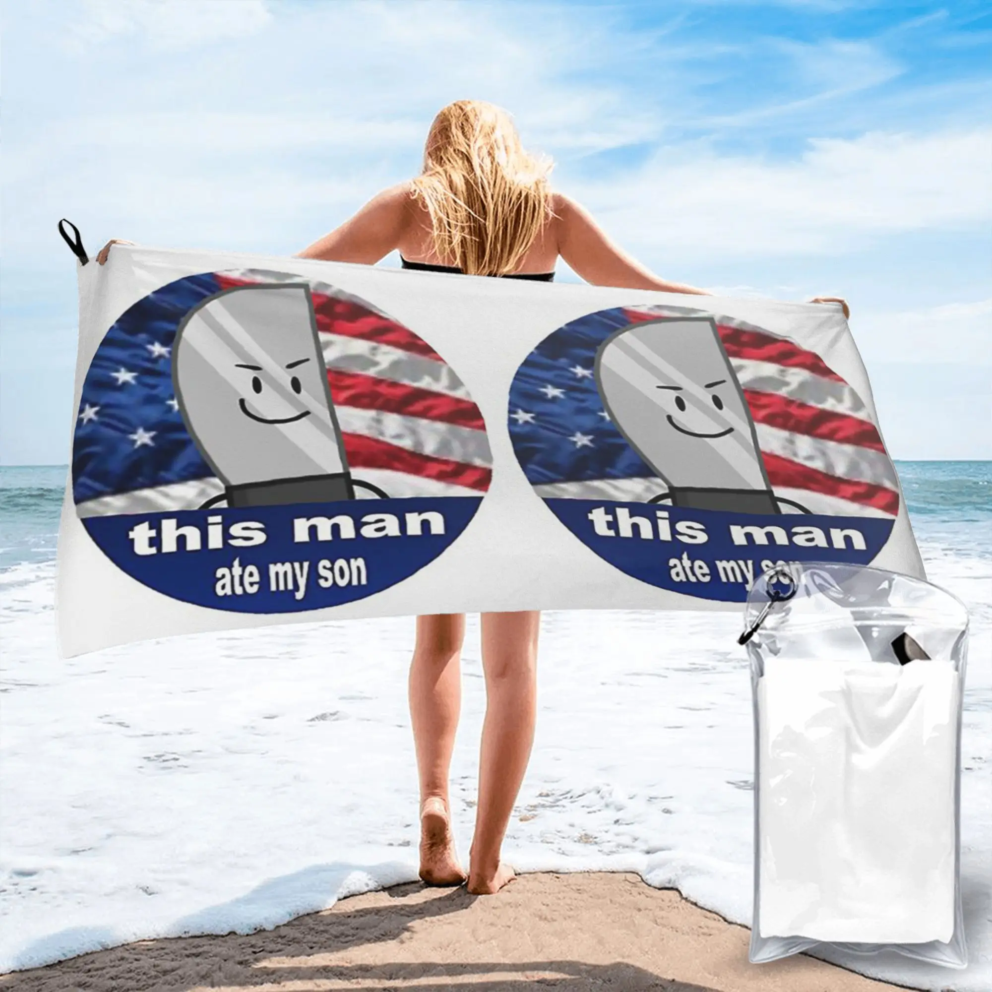 Inanimate Insanity Knife This Man Ate My So Beach Towel Soft Microfiber Quick Dry Absorbent Quick Towels For Swimming