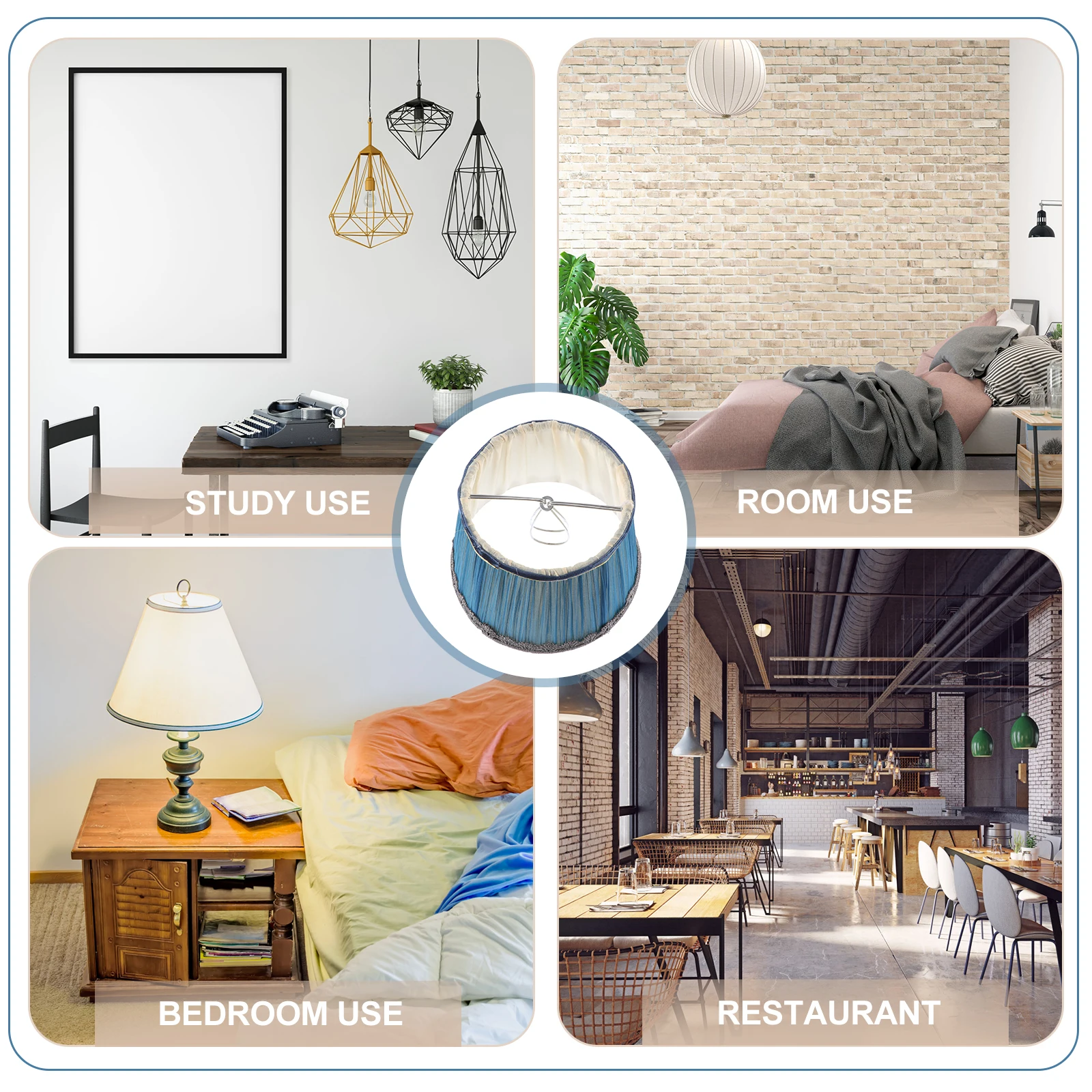 

Pleated Chiffon Lampshade Replacement Light Cover Indoor Lamp Shade Accessory Creative Diffuse Light Cover for Bedroom Living