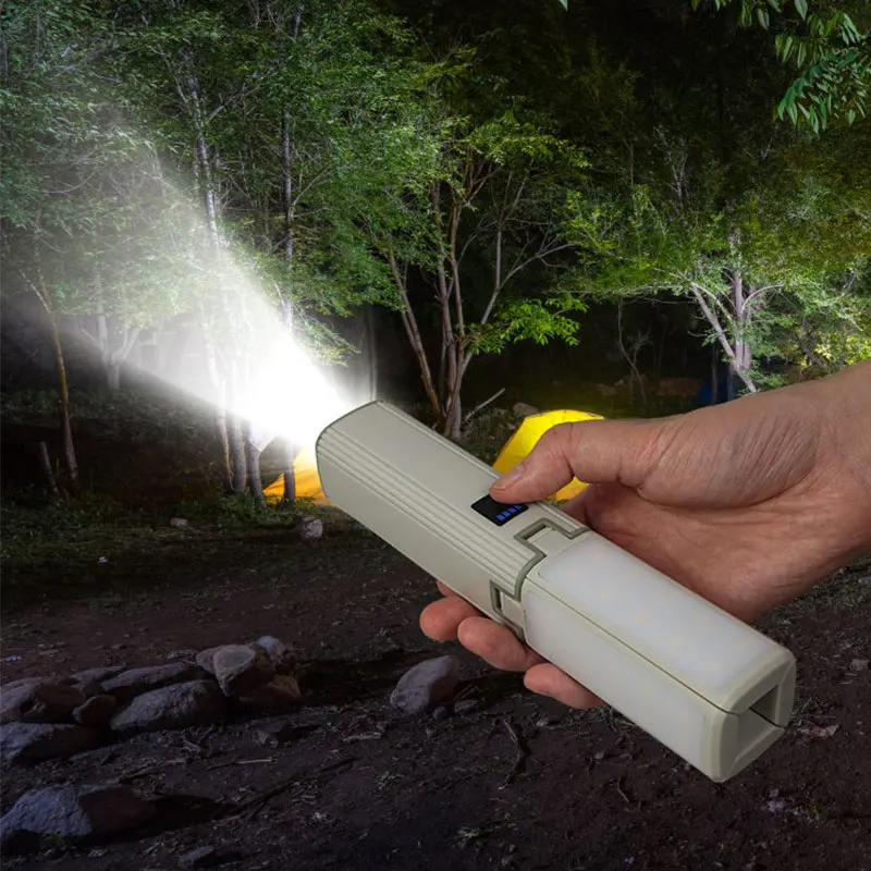 Lanternas de acampamento dobráveis, Lanterna portátil, Recarregável Outdoor Power Bank, Tenda de pesca de emergência, Lâmpadas de iluminação com gancho