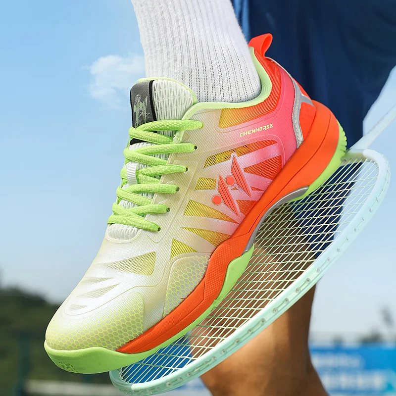 2025 Nieuwe Koppels Badminton Sneakers Antislip Badminton Training Schoenen Ademend Tennisschoenen Comfortabele Outdoor Sneakers
