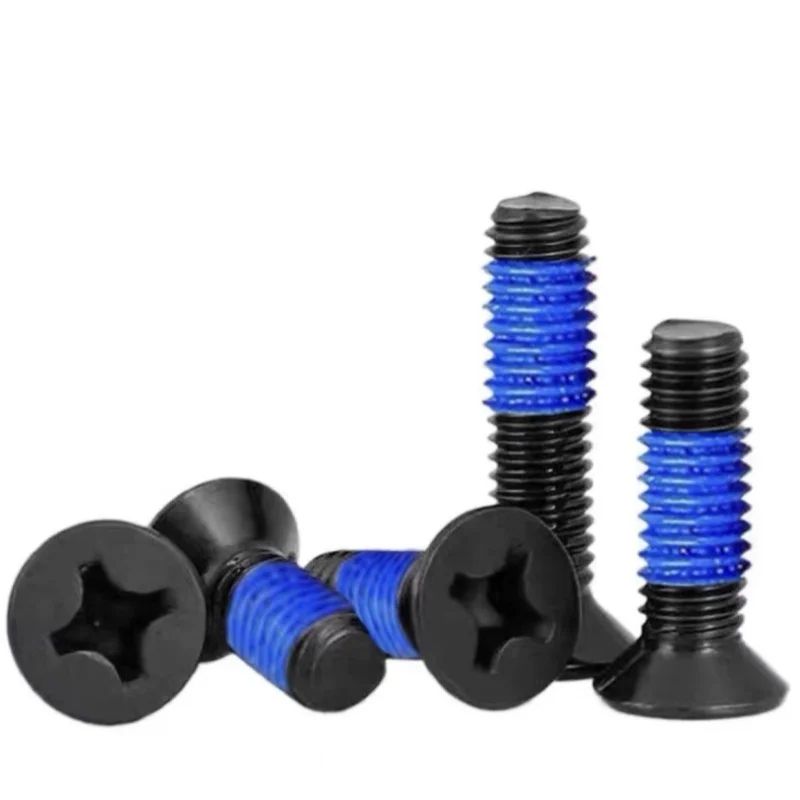 

10 Pcs Screw M1.4 M1.6 M2 M2.5 M3 M4 M5 M6 M8 304 SS Electrophoretic Black Countersunk Cross Anti-Fall Glue Dispensing Bolts