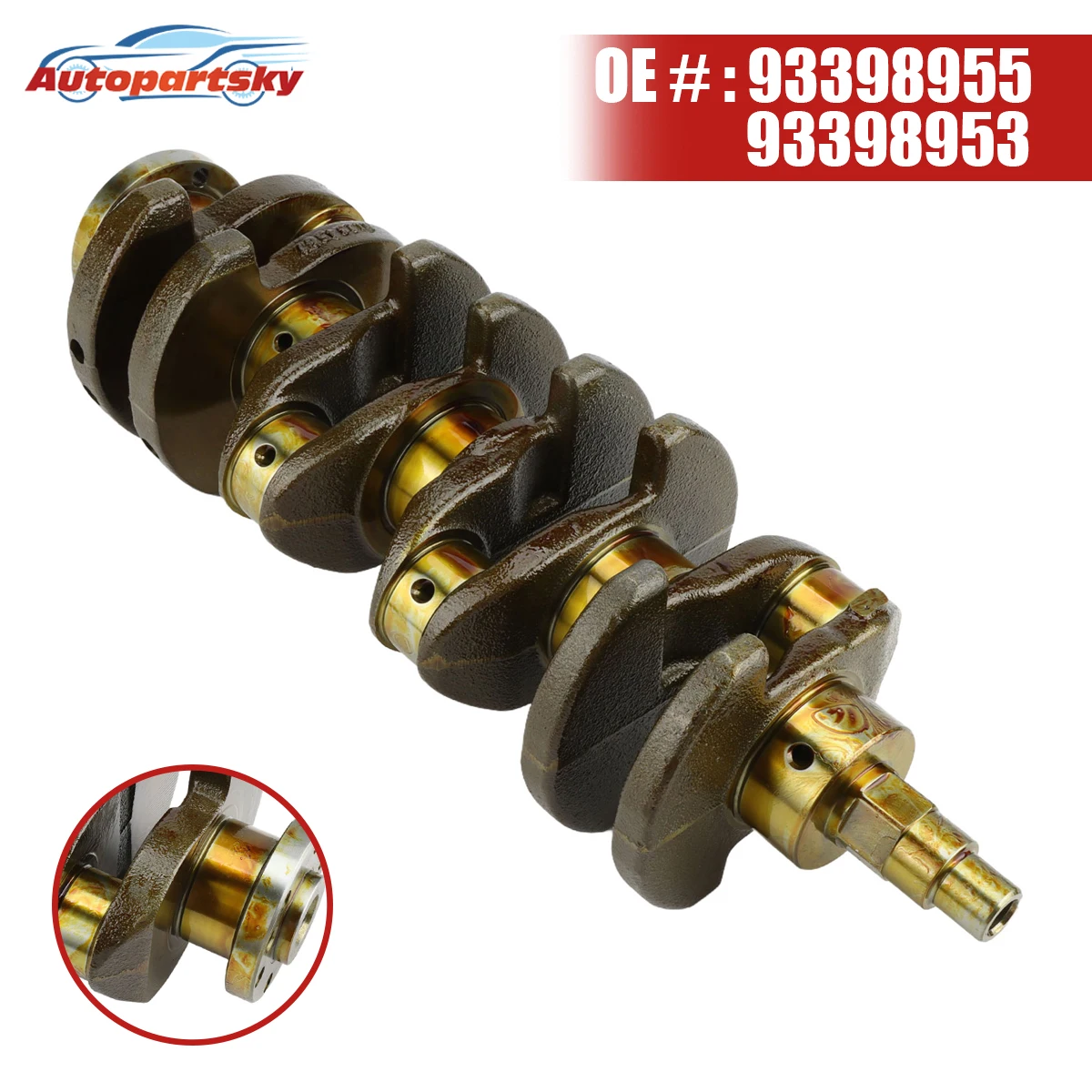 93398955 93398953 93320032   Motor de virabrequim para Chevrolet Tornado Corsa 1.8L 2003 - 2010 2011 2012 2013 Acessórios para carro de metal