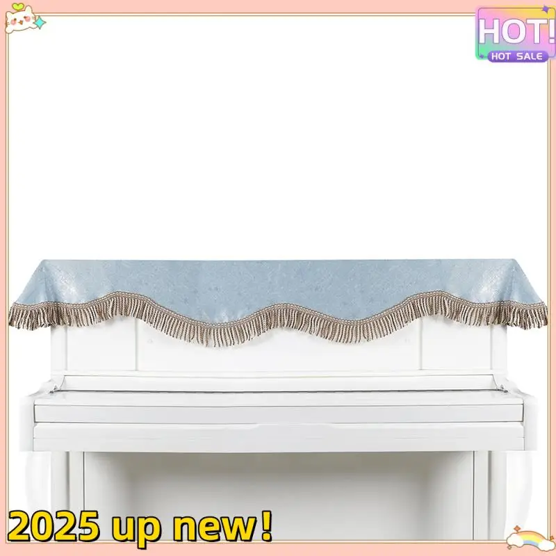 

Стильный бархатный чехол для фортепиано Практичный бархатный пылезащитный чехол Пылезащитная ткань Аксессуары для фортепиано Практичный дизайн Синий