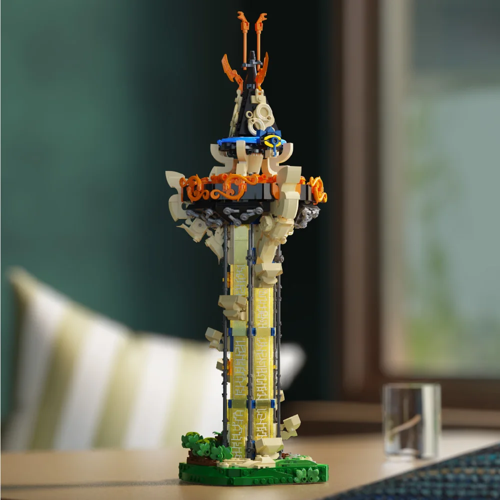 Tower of Trials Building Kit with Light String, Zelda Block Model Series, Home Decor and Office Art, Boys, Adults, Bricks, Toys