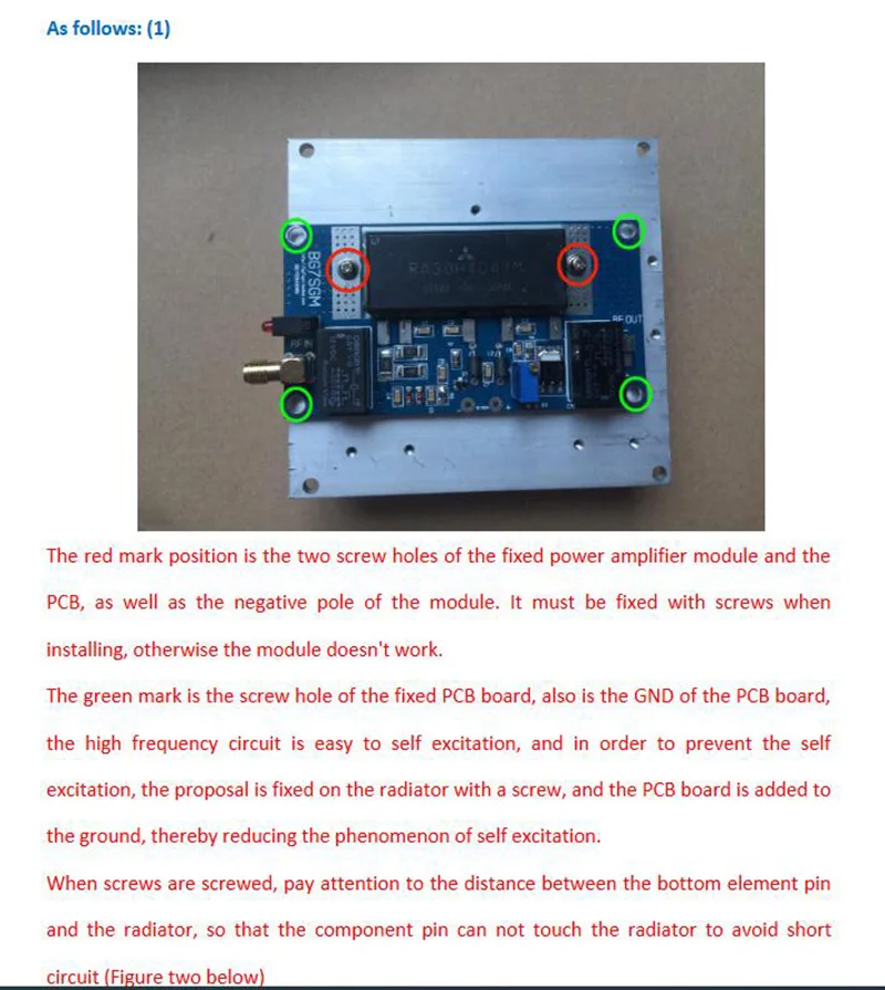 80W RF Power Amplifier Transceiver conversion for 130-170M 400-470M RA30H4047 RA60H4047 UHF VHF 433M walkie-talkie Radio M57729