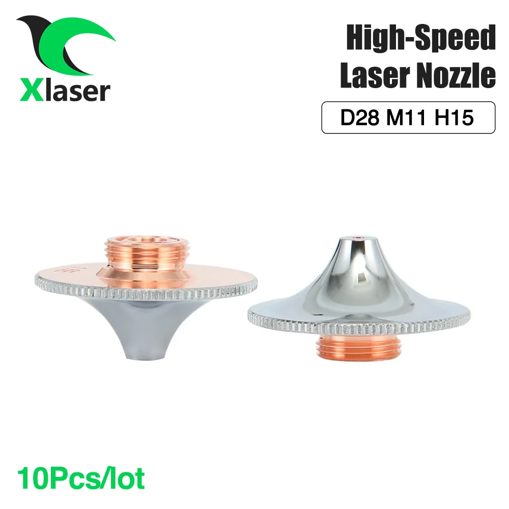 

10Pcs/lot High Speed Laser Nozzle D28 M11 H15 Double Chromed Layer Nozzle Used For ProCutter 1.0 Raytools WSX Laser Head Machine