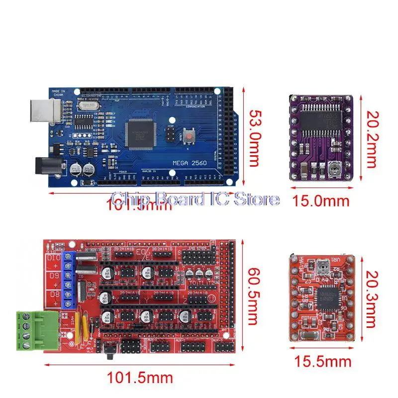 Imagem -03 - Impressora Mega 2560 r3 Mais Rampas 1.4 Painel de Controle Mais Pcs A4988 ou Drv8825 Stepper Motor Drive para Arduino 3d