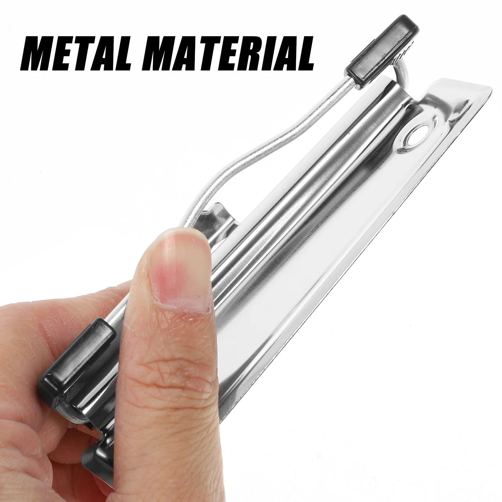 

10pcs Metal Clipboard Mountable Silver School Office Supplies Multi-Function Binder Clips For Documents Wall Installation