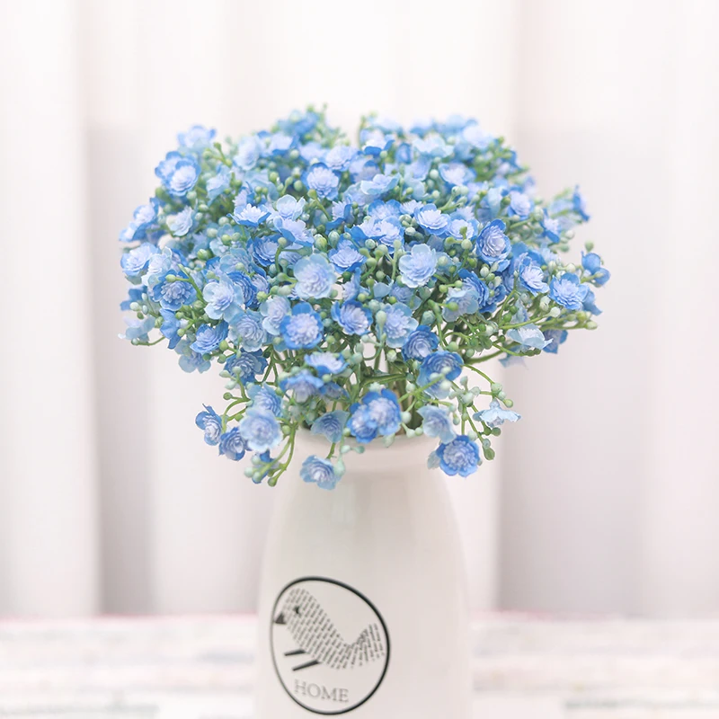 6PCS Kunststoff Baby Atem Künstliche Blumen Hübsche Gypsophila Hochzeit Weihnachten Anordnung Hause Tisch Dekoration Gefälschte Pflanzen – Detail 7