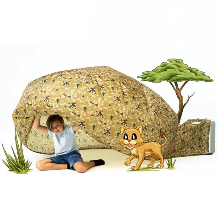 แอร์ฟอร์ท รุ่นดั้งเดิมที่ได้รับสิทธิบัตร - สร้างป้อมปราการใน 30 วินาที ป้อมปราการเป่าลมสำหรับเต็นท์เล่นสำหรับเด็กอายุ 3-14 ปี บ้านของเล่นที่เต็มไปด้วยจินตนาการ