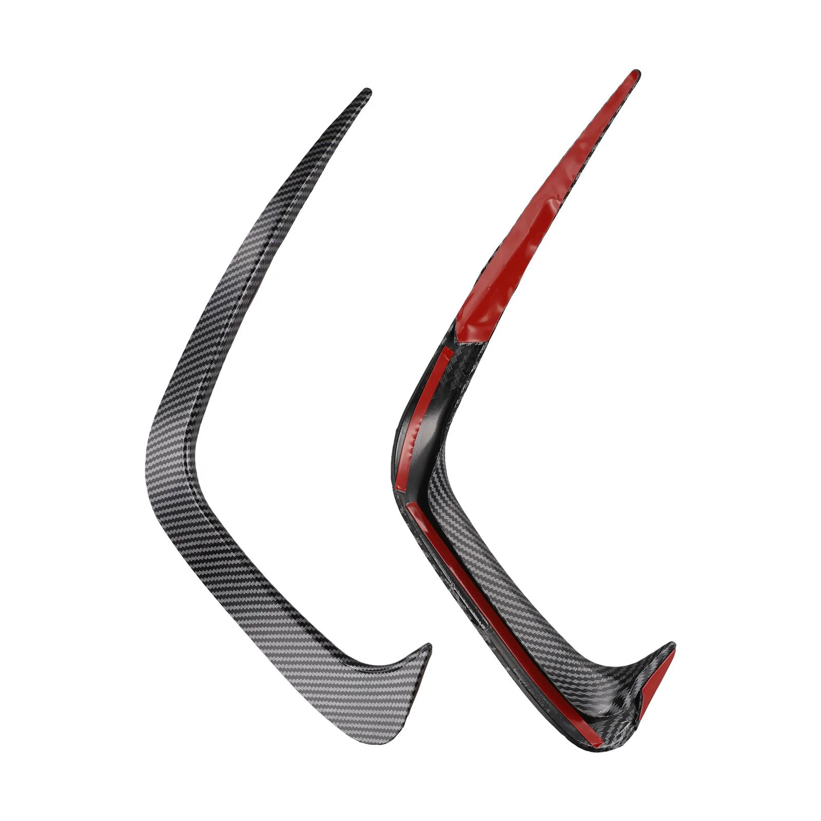 تنفيس ملصق المصد الخلفي سبويلر الجانب Canard مركبة 2 قطعة اكسسوارات البلاستيك العلامة التجارية الجديدة عالية الجودة العملي #2