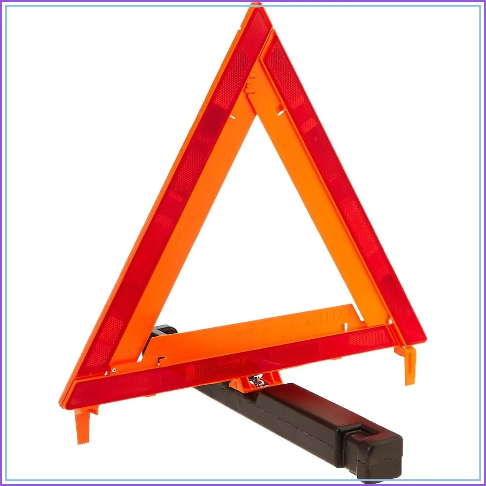 

3-Pack Emergency Warning Triangle for Roadside Safety, Red