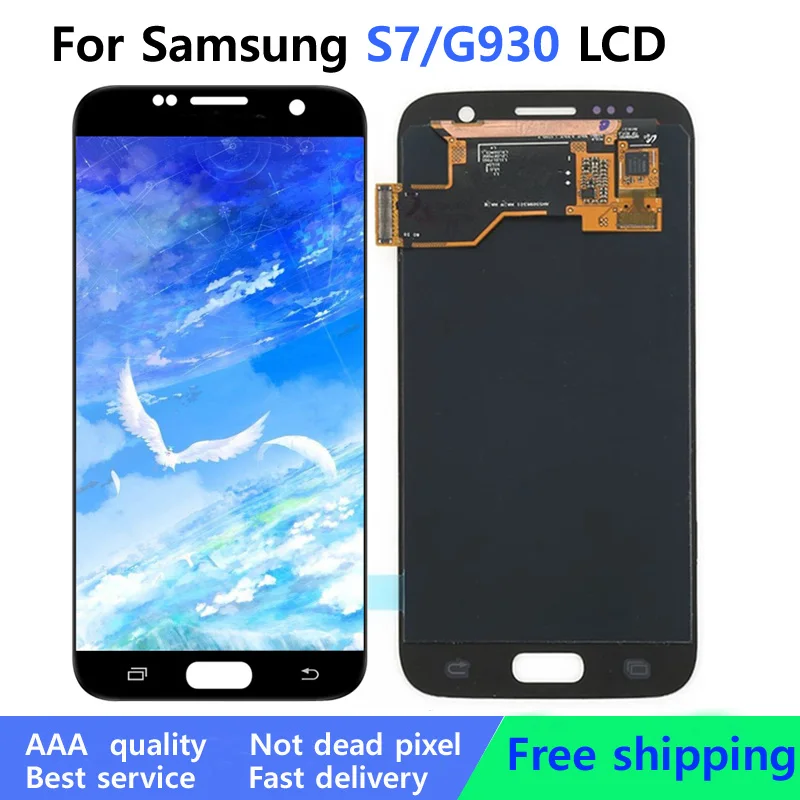 

Tested LCD Screen For Samsung GALAXY S7 G930 G930F G930A LCD Display+Touch Screen Digitizer Assembly Replacement