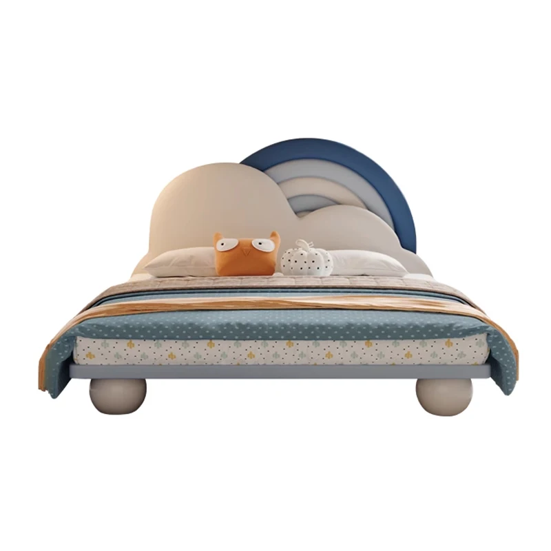 Deluxe Children's Bed Room Furniture Boys Bedroom Design Children's Bed Upholstered Leather Girls Bed