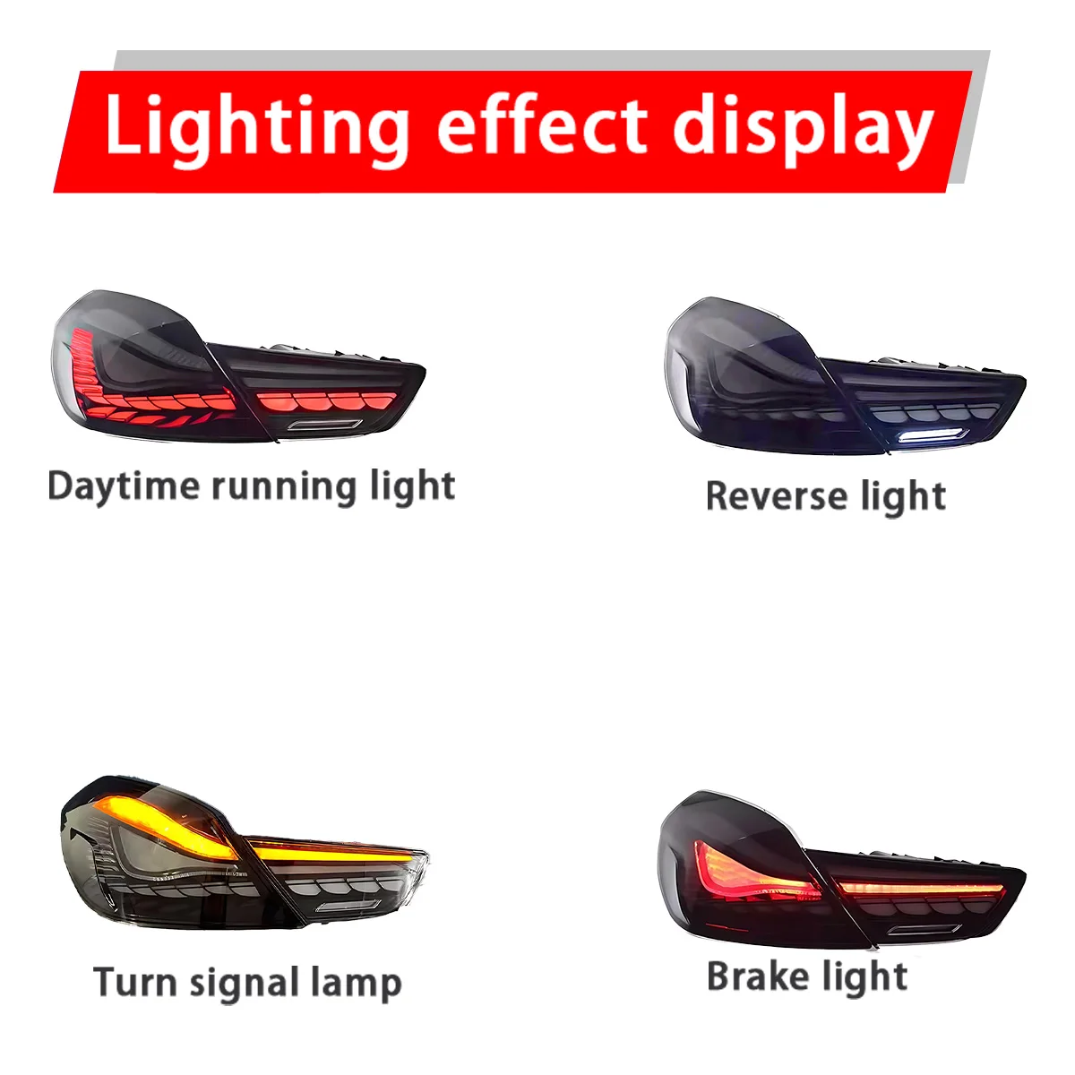 سيندار 2 قطعة LED أضواء خلفية خلفية لسيارات BMW 6-Series F06 F12 F13 2010-2017 ث/الرسوم المتحركة DRL #5