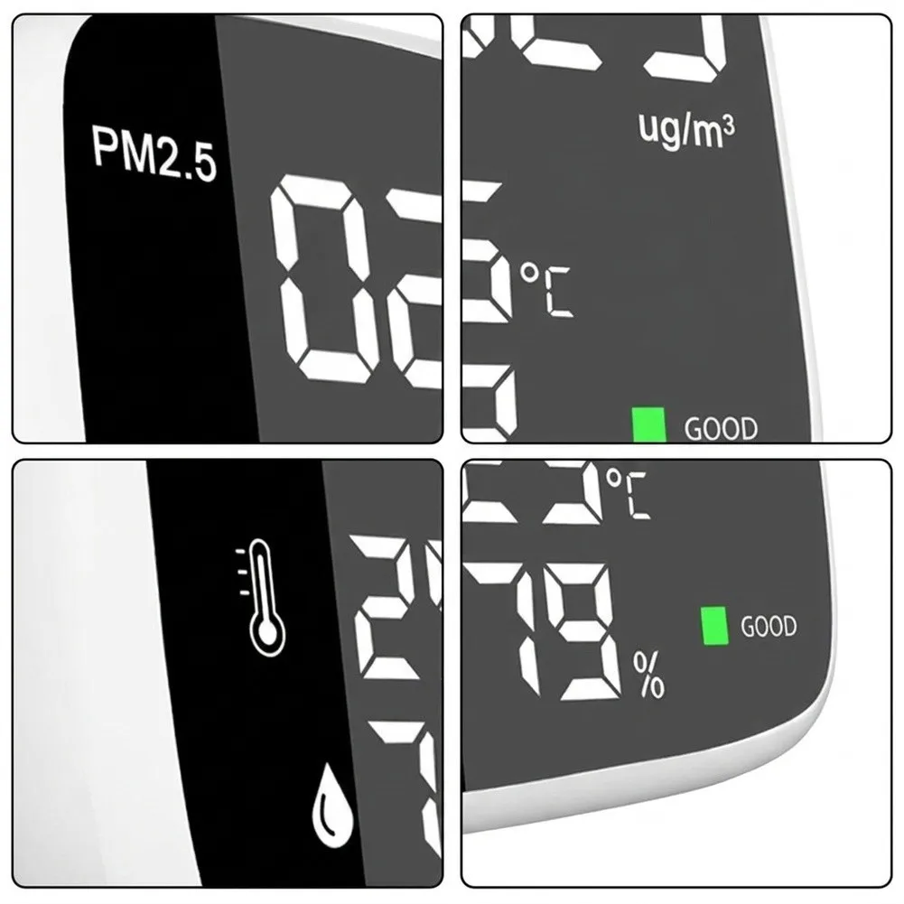 Thermohygrometer DM1308E for PM2.5 Monitoring with Real-Time Temperature and Relative Humidity Readings for Indoor Environments