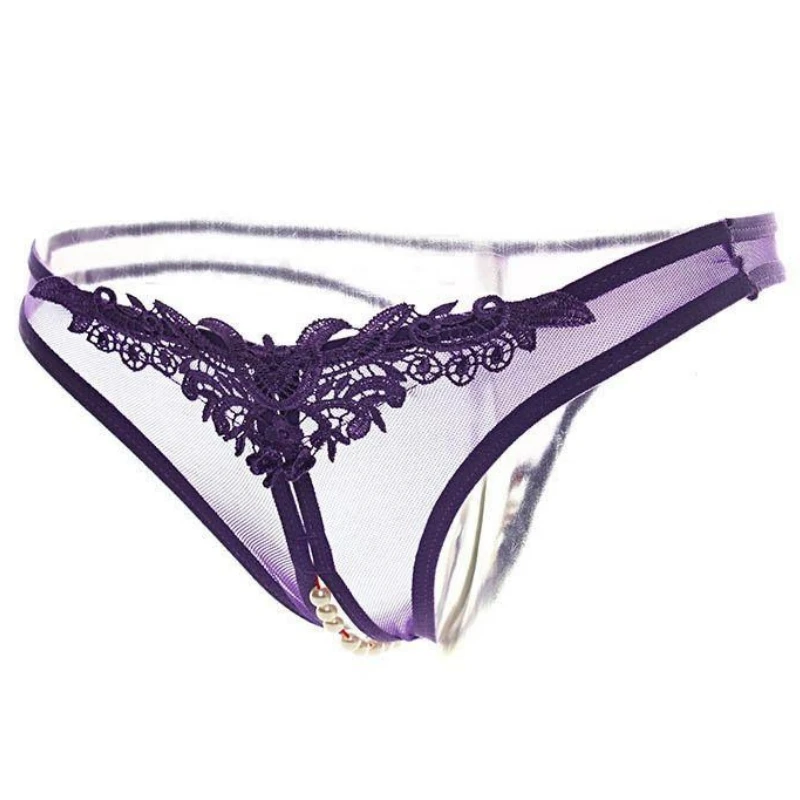 Transparent Women\'s Panties Female Lace Underwear Open Sexy Lingerie Erotic Panty Hot G-String Cute Bow