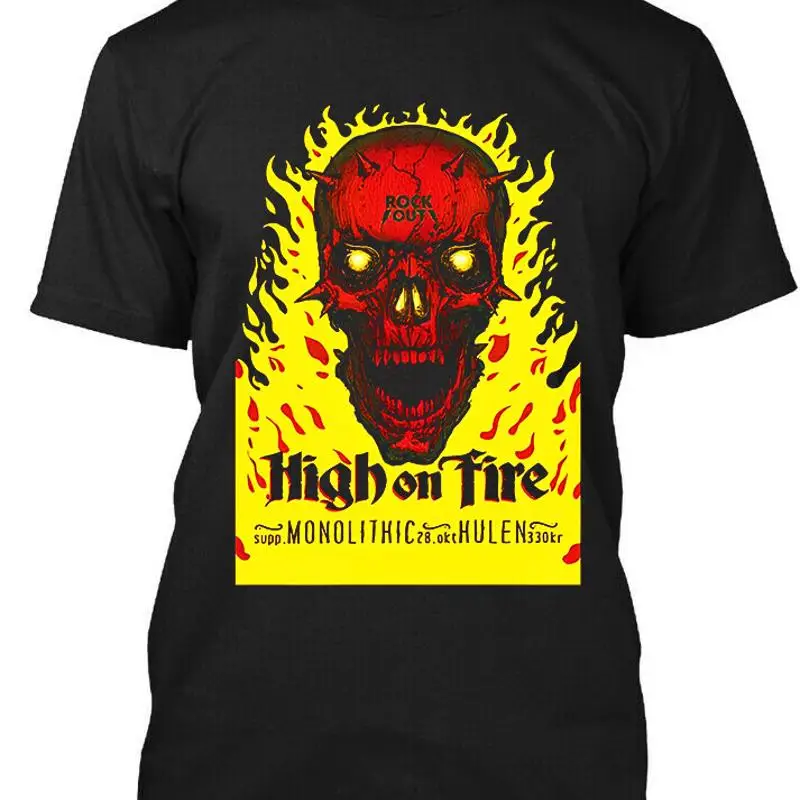 New POPULAR High on Fire American Music Vintage Art Logo T Shirt S 4XL