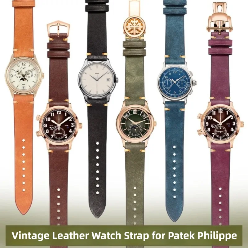 Patek Philippe Watch Calatrava - Genuine leather watch strap for original