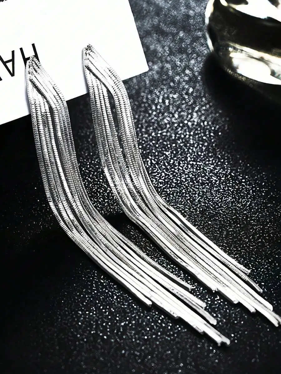 Long Tassel Earrings For Women Fashion Statement Jewelry