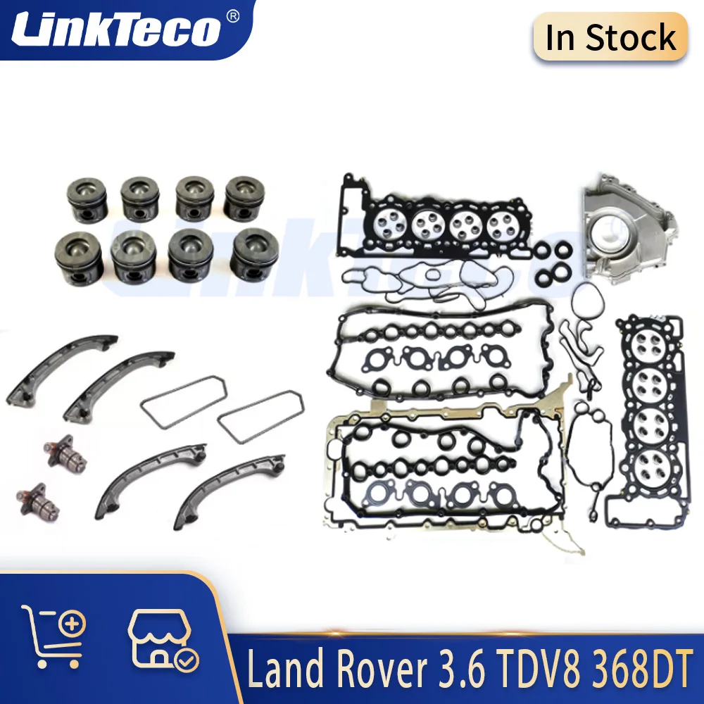 

Детали двигателя, комплект прокладок головки блока цилиндров, комплект поршней, цепь ГРМ, подходит для 3,6 л V8 Diesel 368DT для Land Rover RANGE ROVER SPORT I 3,6 л