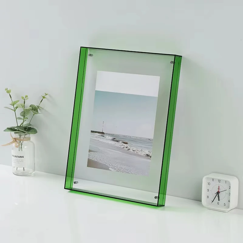 

Acrylic Transparent Poster Photo Frame DIY Painting Hall Bedroom Wall Table Ornament Creative Simple Fluorescence Picture