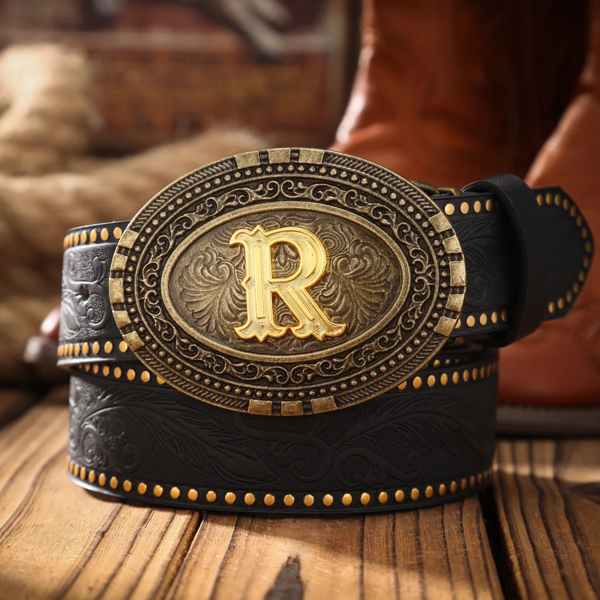 Ein lässiger Retro-Gürtel im Western-Stil für Herren und Damen! PU-Ledergürtel mit Metallschnalle, geeignet für den täglichen Arbeitsgebrauch – Detail 13