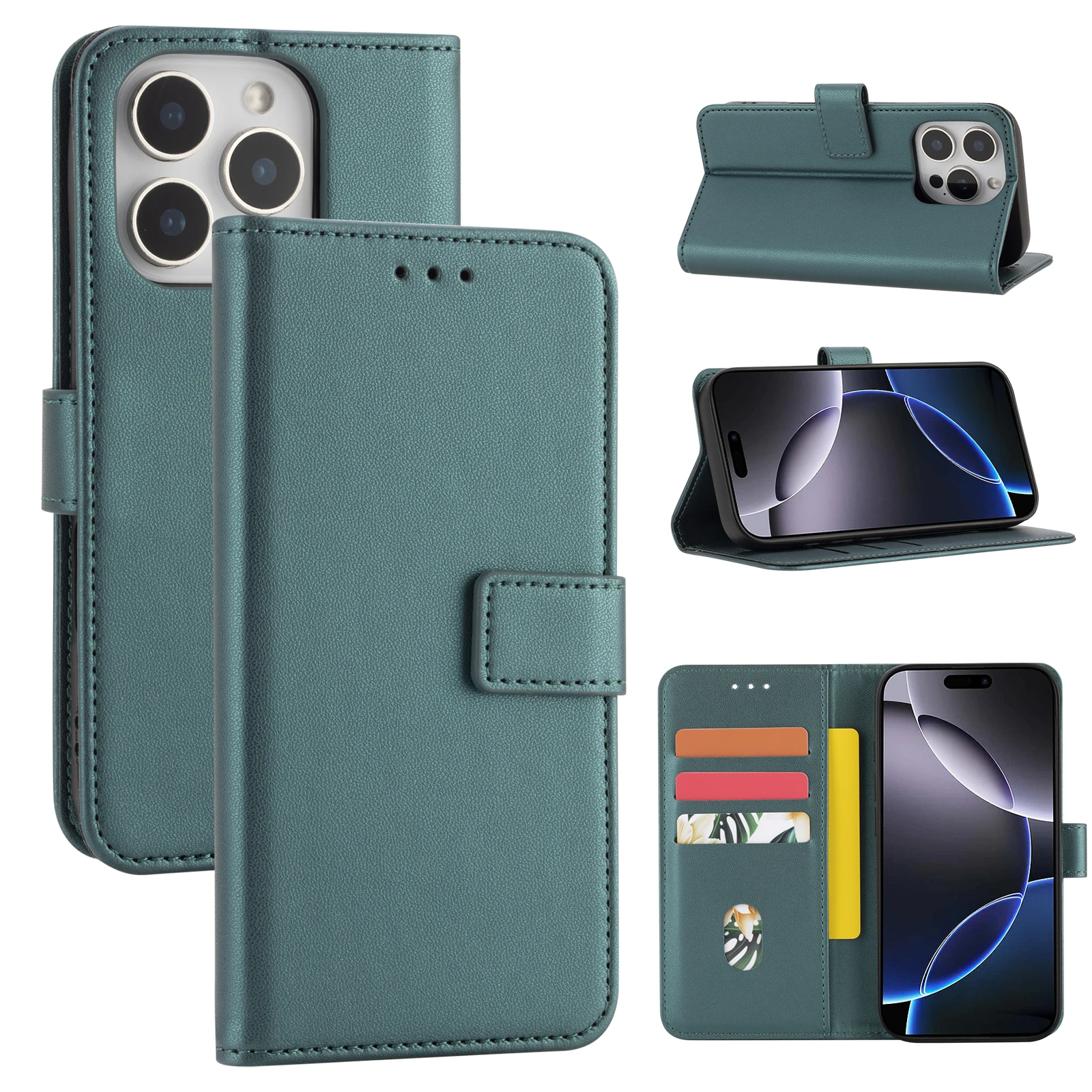 Oder Samsung A56 Serie Schutzhülle Flip Wallet Case mit Kartenfach Kunstleder Handyhülle – Detail 4