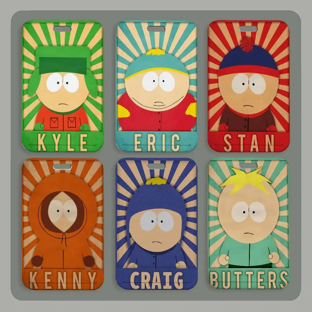 

Забавный мультяшный брелок-держатель для ID-карт и пропусков South Park, с ремешком на шею, для ключей, рабочих пропусков, подарок