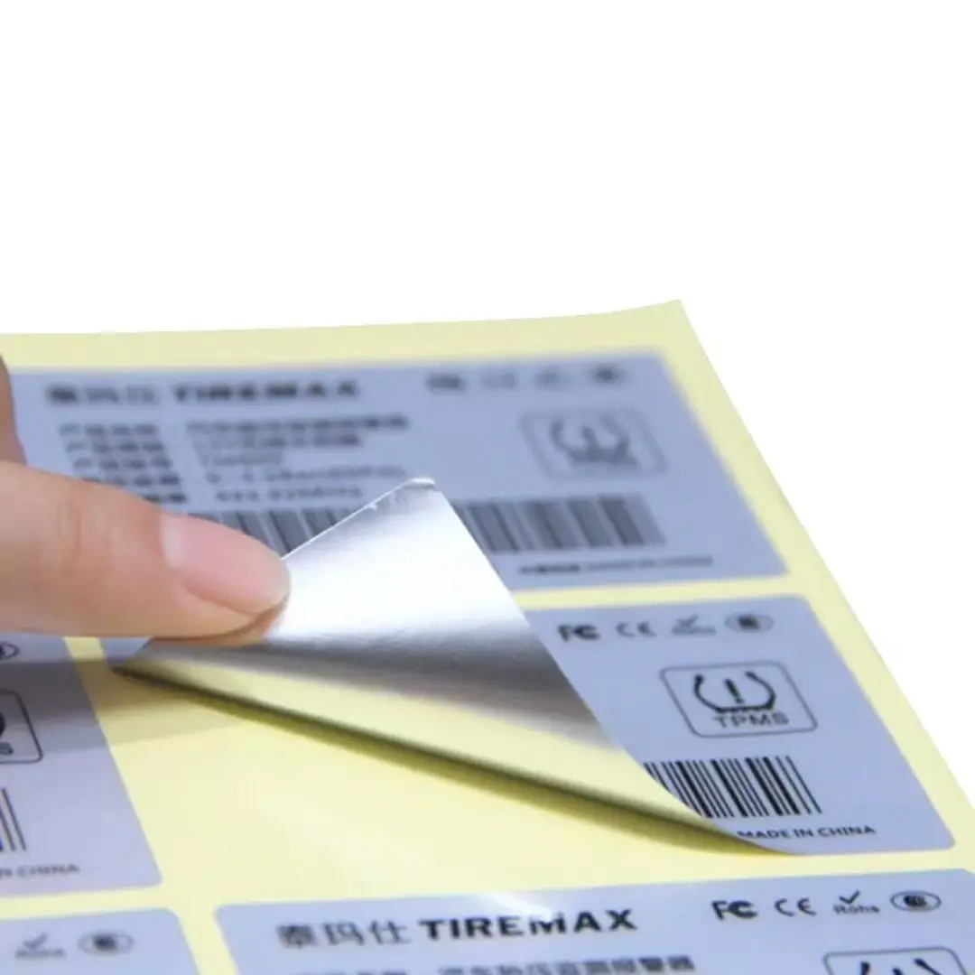 Niestandardowe Matowe Srebrne Naklejki Samoprzylepne z PVC, Odporne na Olej i Wodę, Etykiety Reklamowe dla Firm, Niestandardowe Oznaki Towarowe dla Naszej Firmy — zdjęcie produktu 6