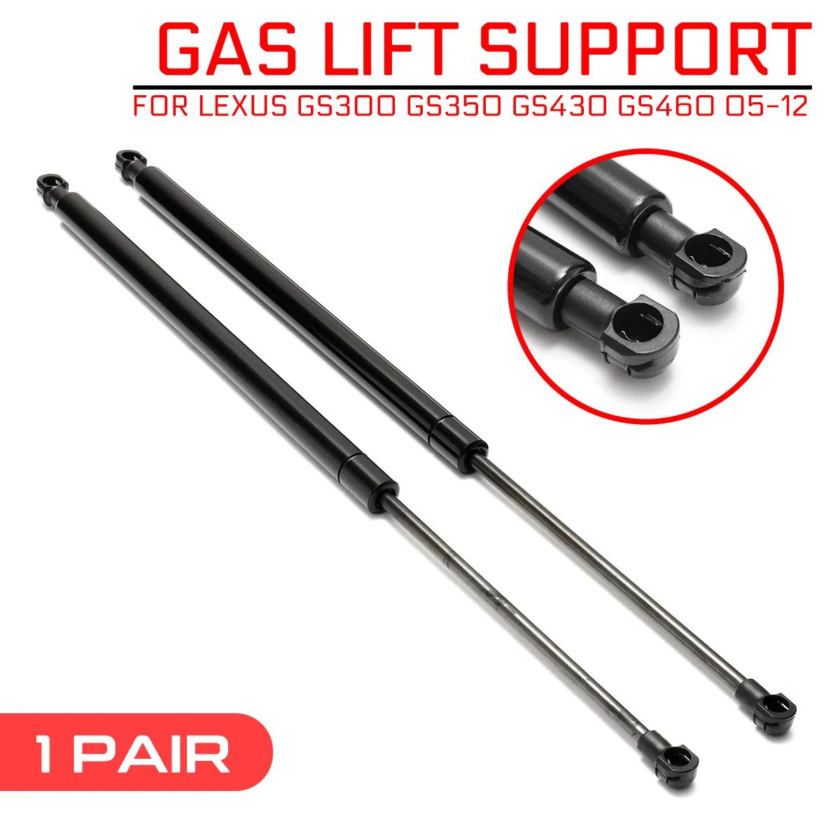 

1Pair Car Front Hood Lift Support For Lexus GS300 GS350 GS430 GS460 2005-2012 Shock Strut Arm Replace Car Accessories