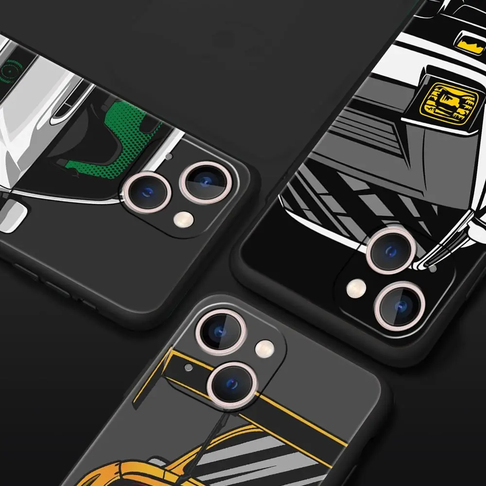 Luxury Phone Case For iPhone 11 12 13 15 16 14 Pro Max X XR XS 7 8 Plus 2020 Black Silicone Cover Funda Japan JDM Sports Car