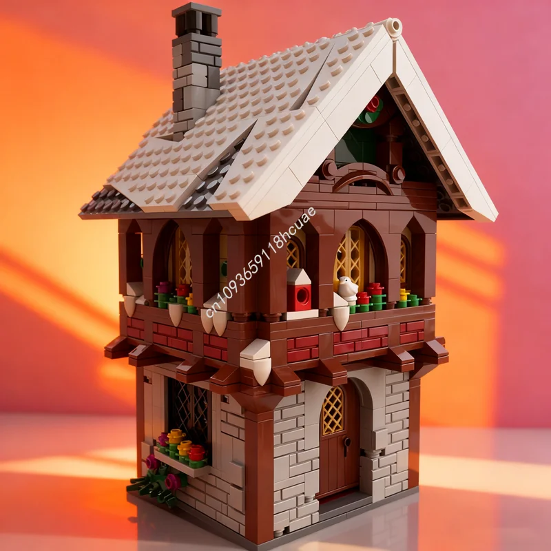 

961pcs MOC Winter Village House Seasonal Model Building Blocks Toys Creative Idea Education Brick Christmas Gift Kids Birthday