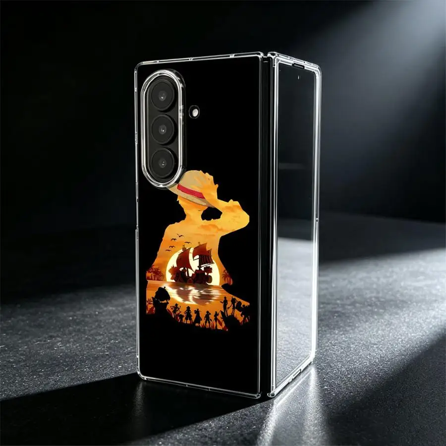 OneS P-ieces Luffy Logo Case for Samsung Galaxy Z Fold 8 Ultra ZFold6 Z Fold 7 6 5 4 3 ZFold5 ZFold3 ZFold4 ZFold7 Phone Cover