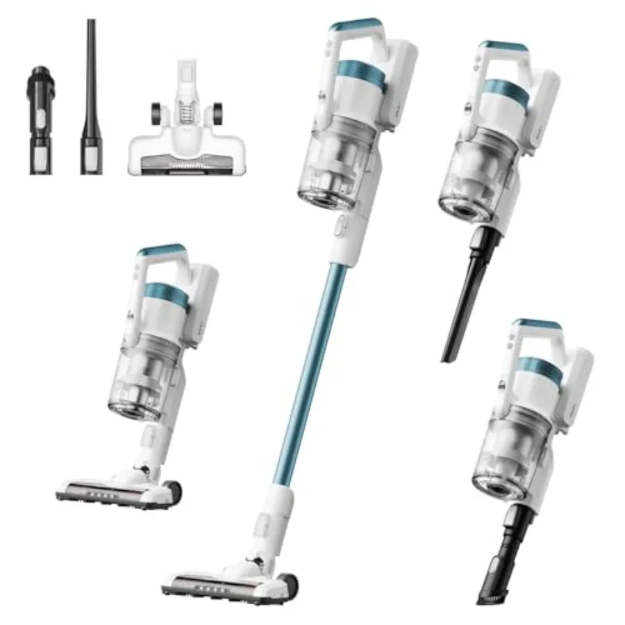 RapidClean Pro Cordl Stick Vacuum Cleaner Lightweight 5.3 lbs, 40-Min Runtime, LED Headlights, 3 Power Modes, Ideal for Pet Hai