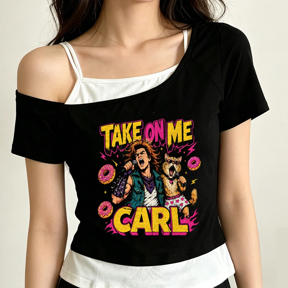 Dungeon Crawler Carl crop top girl clearance sales summer party y2k funny t shirt alternative  baddie manga harajuku gyaru