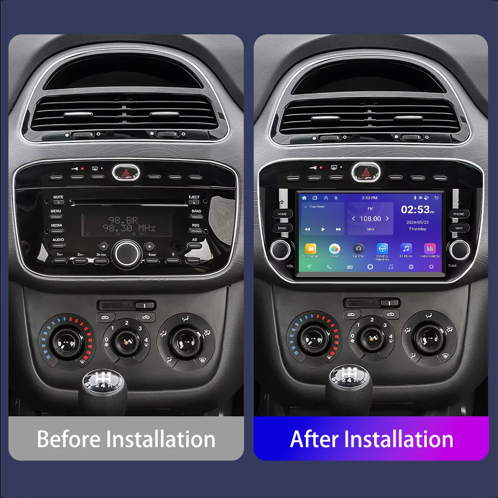 Car Android Radio For Fiat Linea Punto EVO 2012-2015 Multimedia Video Player GPS Navigation Wireless Carplay Auto Stereo SWC