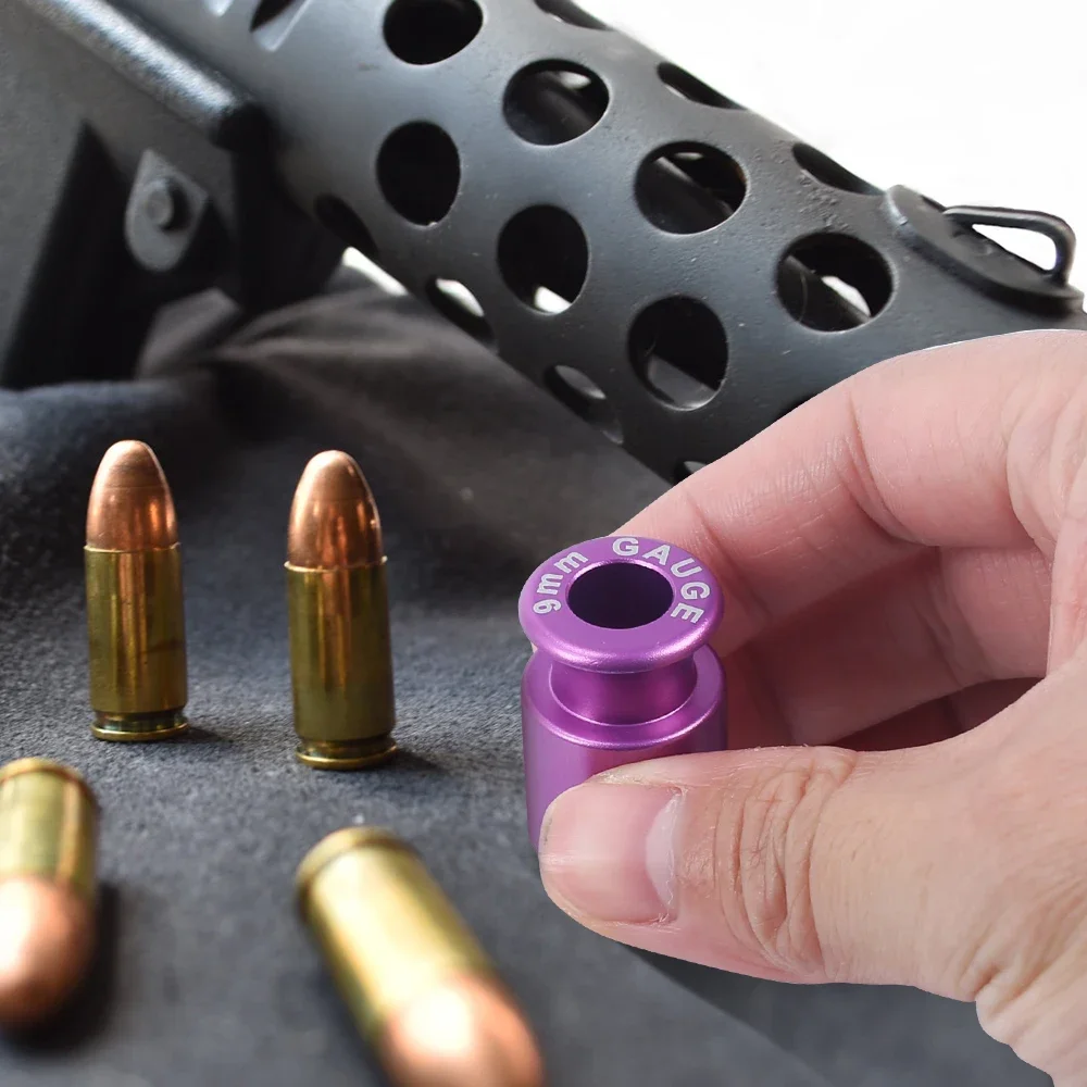 مدقق رصاصة الذخيرة متعدد العيارات، 9 مم/.40S&W/.38Super/5.56/7.62 مقياس الغرفة لإعادة التحميل بدقة وقياس مساحة الرأس