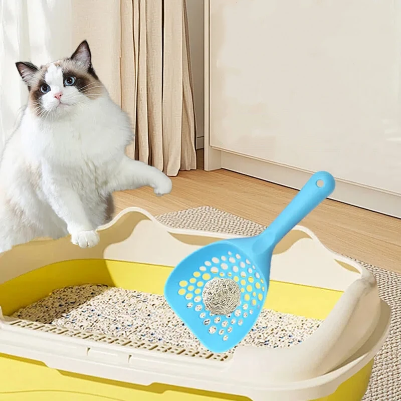 

Thickened Cat Litter Scoop Plastic Cat Toilet Pets Litter Sand Shovel Pet Care Sand Waste Scooper Hollow Cleaning Tool Hangable