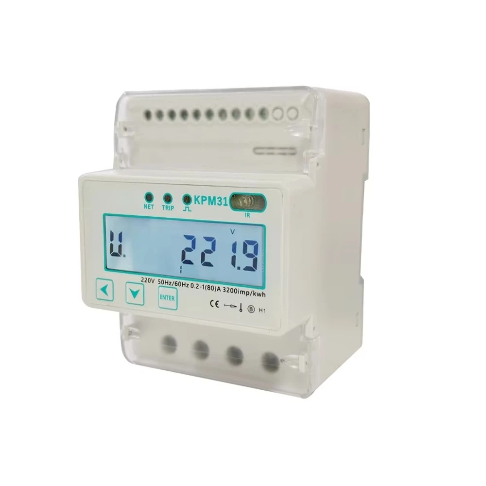 Energy Meter Wireless Connectivity Remote Control Via APP Smart Switch Single Phase Energy Meter With Latching Relay Prepaid