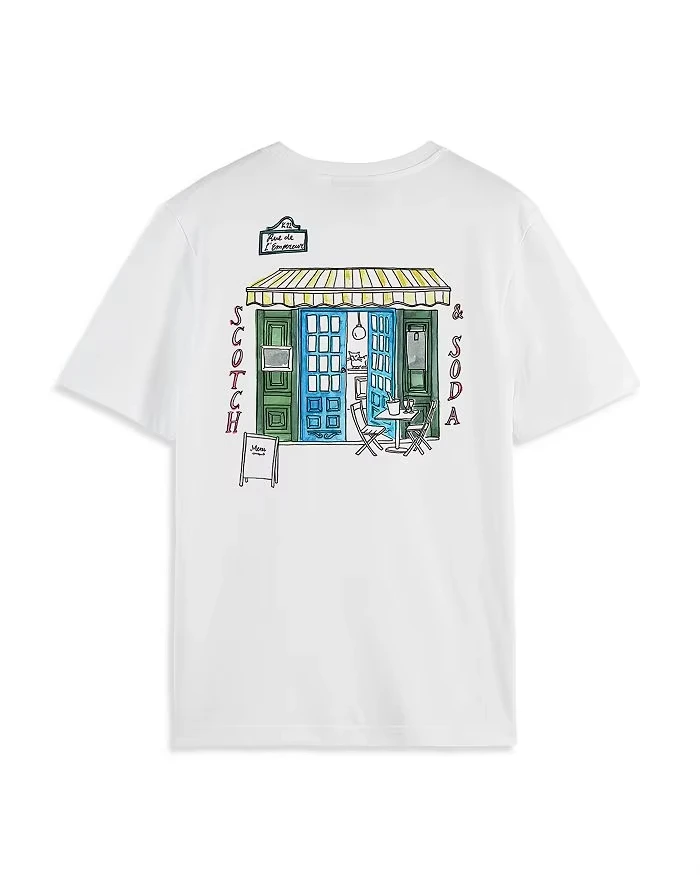 

Летняя футболка Scotch Soda Regular Fit с графическим логотипом High End Luxury Is for both Men and Women Top Fashion Pure Tshirt 2025 New In