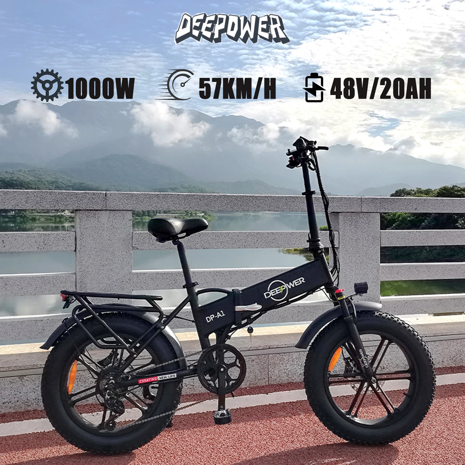 Commuting For A1 DEEPOWER Mountain 1000W Tire Folding