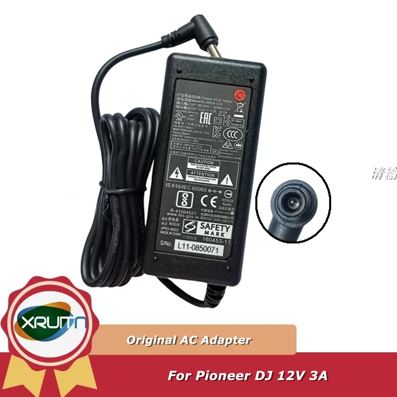 

Адаптер 12 В 3 А для Pioneer DJ Serato DDJ-1000 DDJ1000 SRT DDJ-1000SRT DDJ-1000SRT-W 4-канальный цифровой DJ-контроллер в клубном стиле