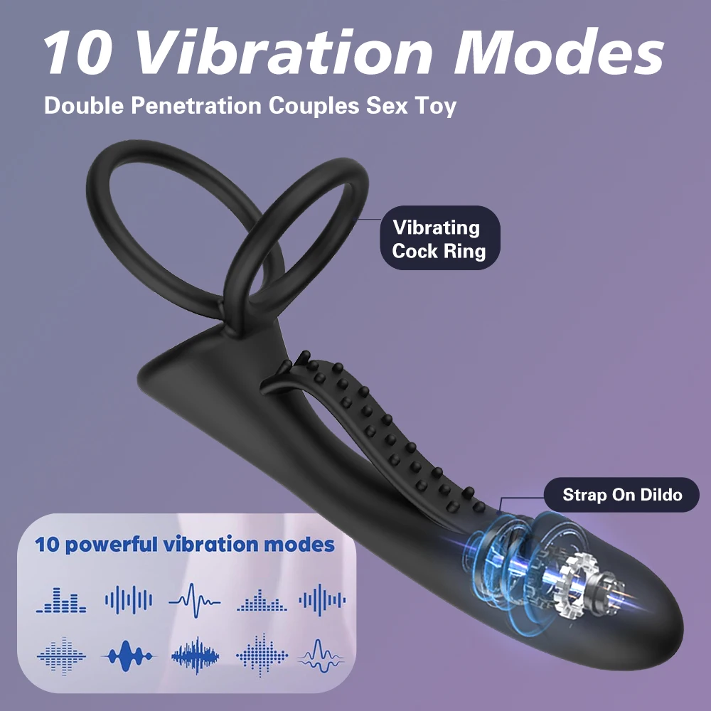 Double Penetration Anal Plug Dildo Butt Plug Vibrator For Men Strap On Penis Massage Vagina Plugs Adult Sex Toys For Couples 18+
