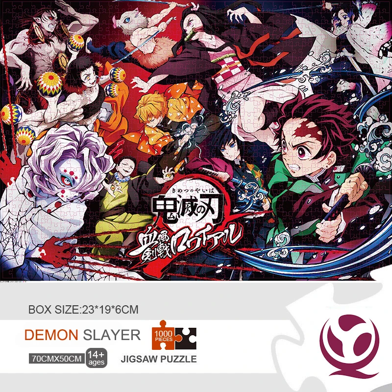 Puzzles d'anime japonais Demon Slayer pour adultes, Kamado Tanjirou, jeu intellectuel, cadeau d'affiche, 1000 pièces