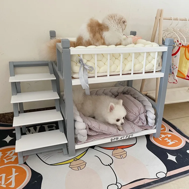 

Wholesale Detachable Wood Cat Dog Bunk Bed